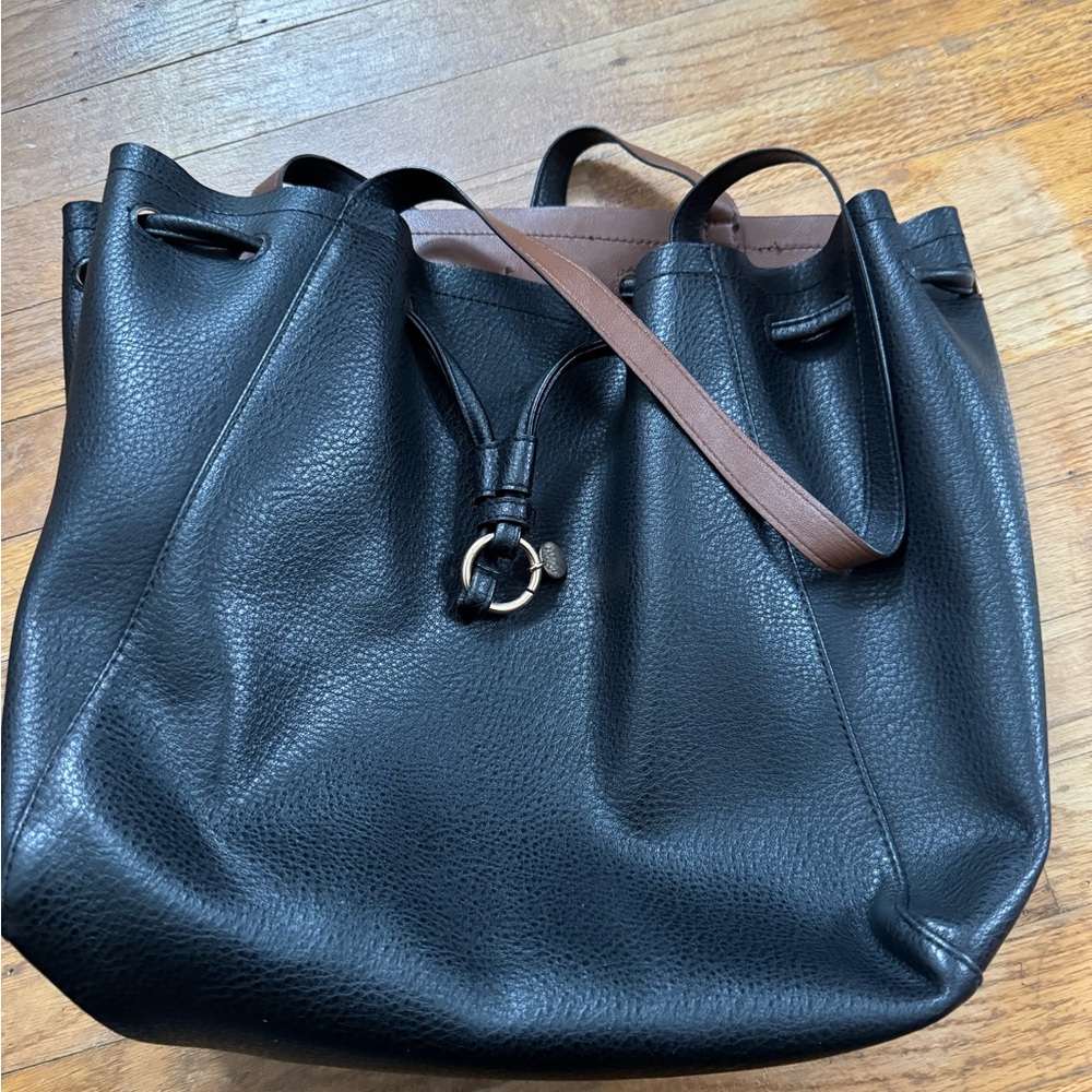 H&M Black and Brown Tote Bag